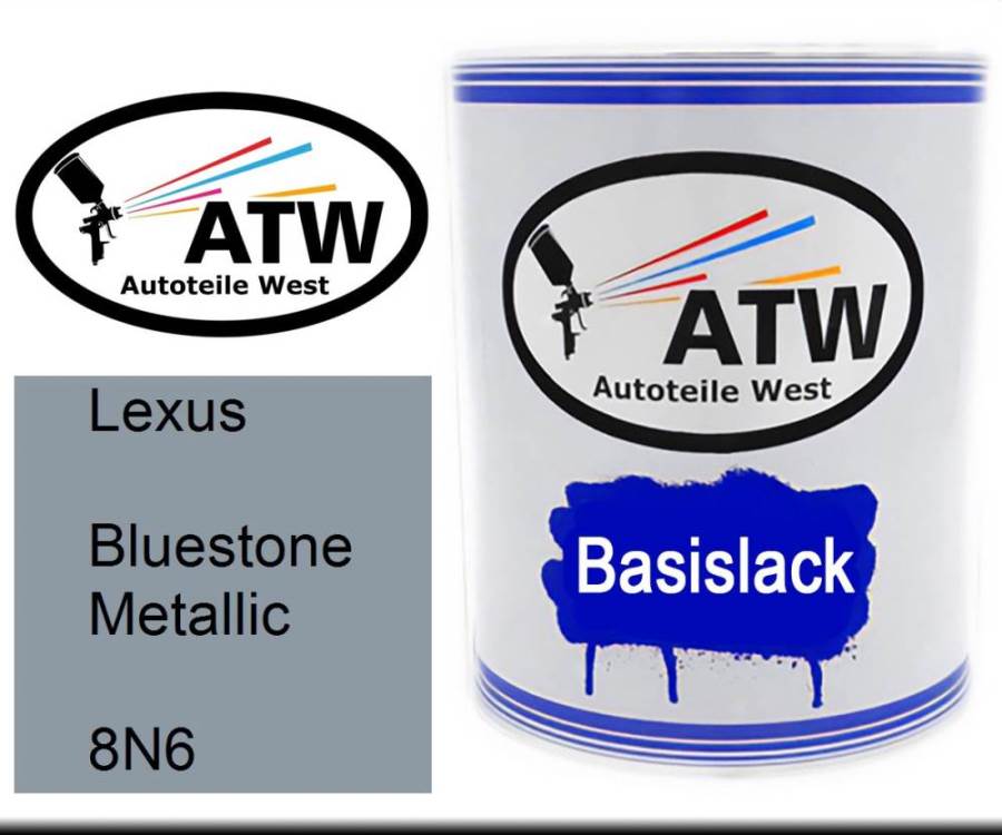 Lexus, Bluestone Metallic, 8N6: 1L Lackdose, von ATW Autoteile West.